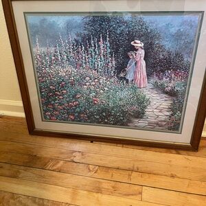Framed Garden Scene Art Print